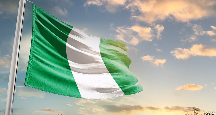 The Nigerian flag. 