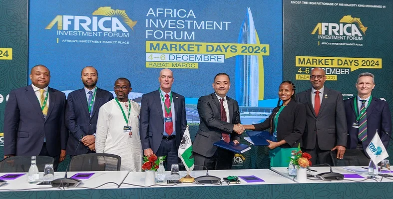 The signing ceremony on the sidelines of the African Investment Forum. 