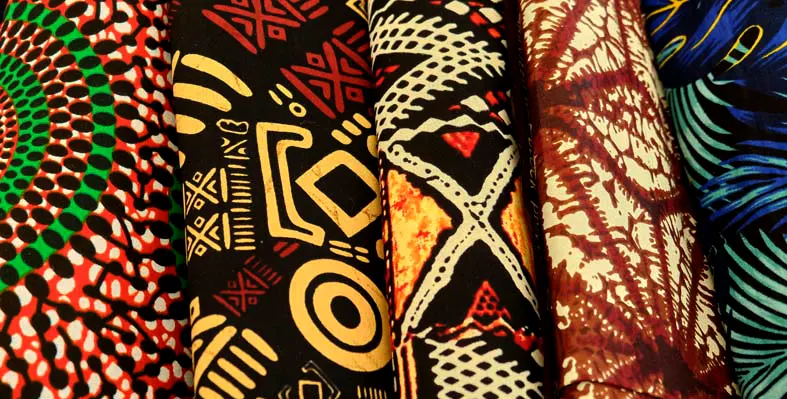 An image of African cotton fabric. 