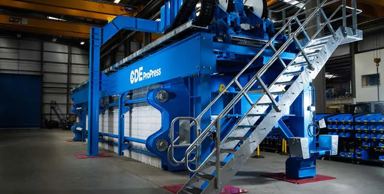 The CDE ProPress solution in a warehouse.