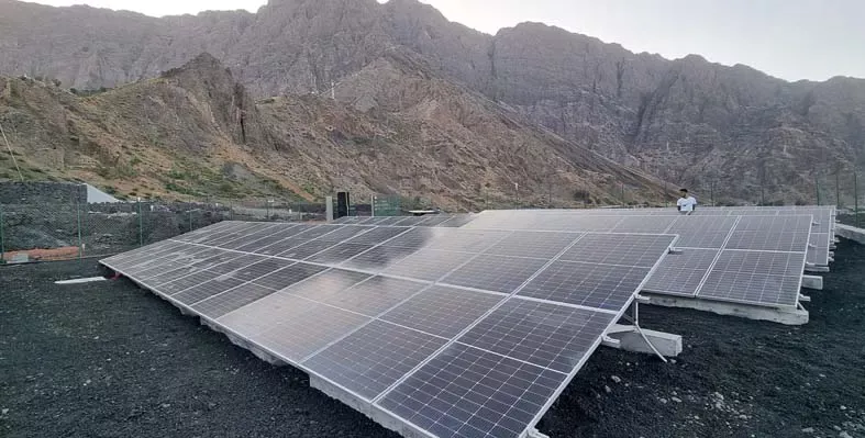 The solar panels for the project in Cabo Verde