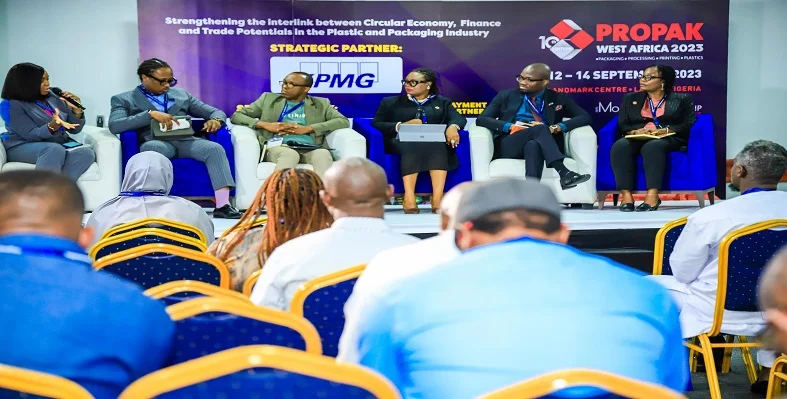 Participants at Propak West Africa 2023 listening to a panel discussion at the exhibition.