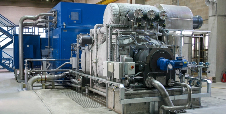 A steam turbine supplied by WEG Africa at an industrial facility. 