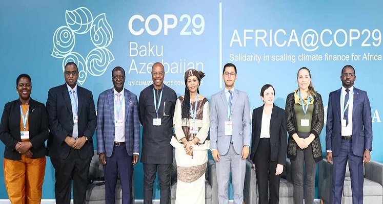 Key stakeholders for the launch posing for a picture at COP29.