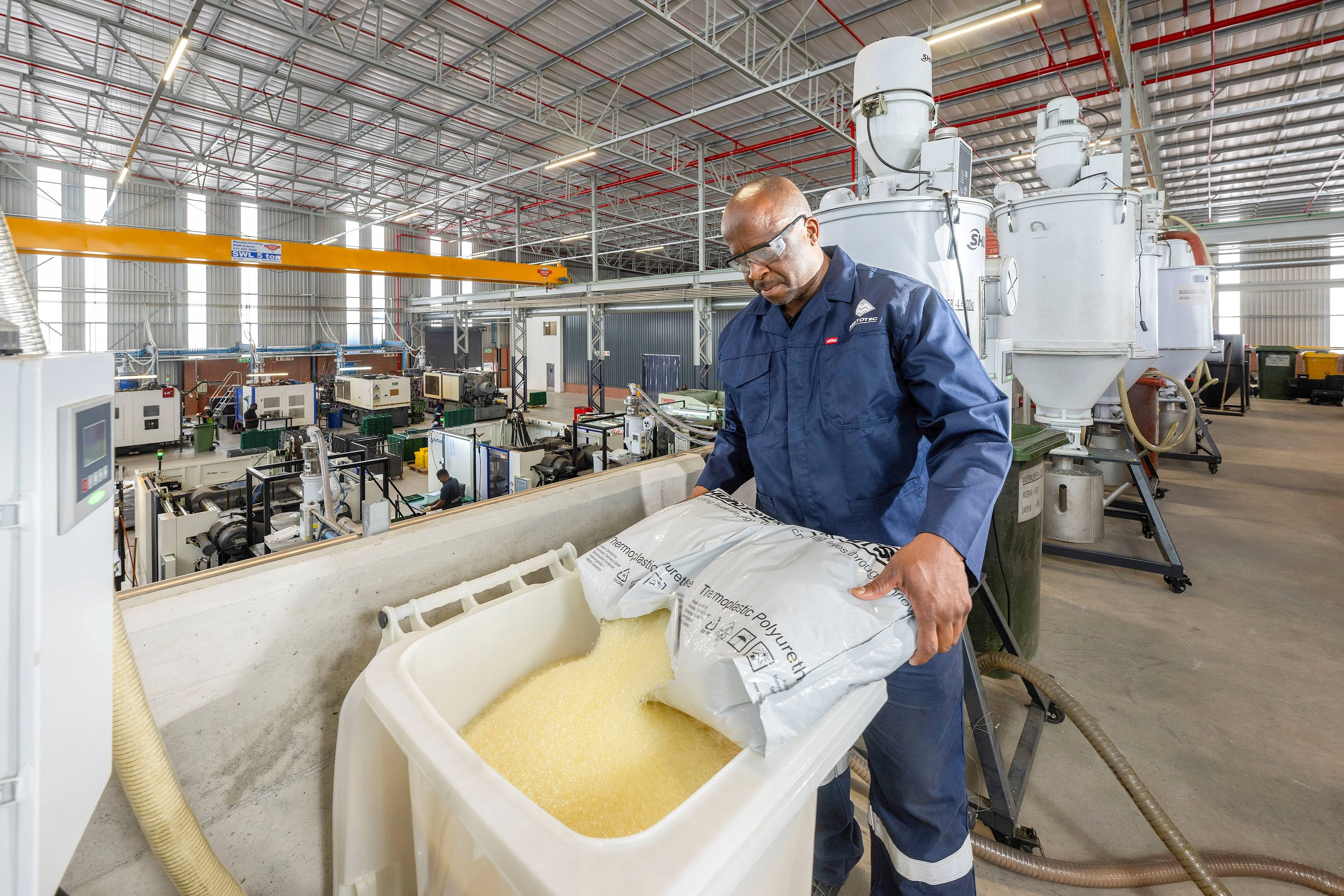 A Multotec employee at work in the new facility