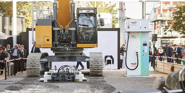 A construction piece of machinery at a previous edition of bauma.