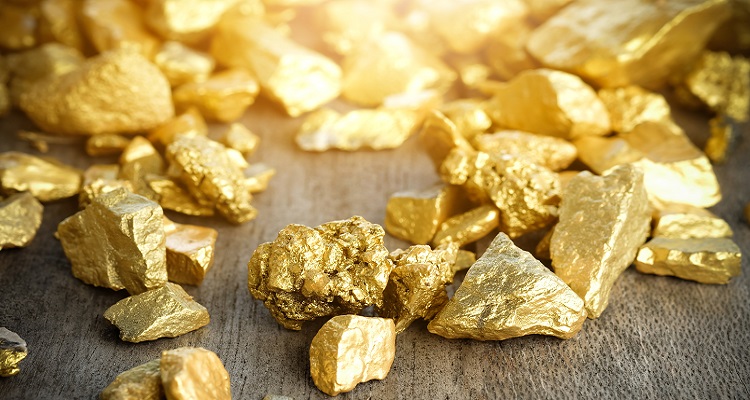 Image of mined gold. 
