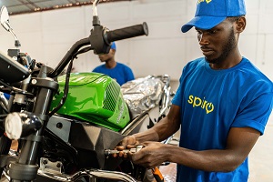 Spiro electric motorcycles swapping stations