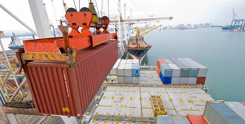 Four STS cranes strengthen Durban Terminal Port_with_cranes