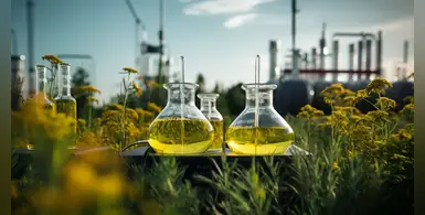 green-methanol-glass-storage-tanks-nature-background
