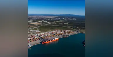 Aerial-view-Coega-industrial-port-ship-berthed