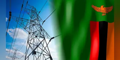 Zambia-country-flag-electricity-pylons-illustration