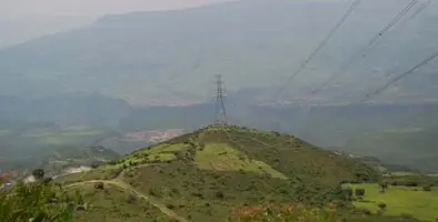 A powerline going off into the distance.