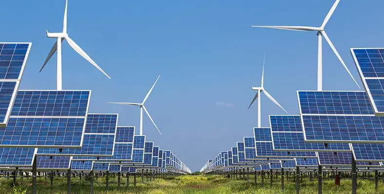 A_land_with_solar_panels_and_wind_turbines 