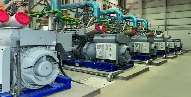 The gensets in the Egyptian facility.