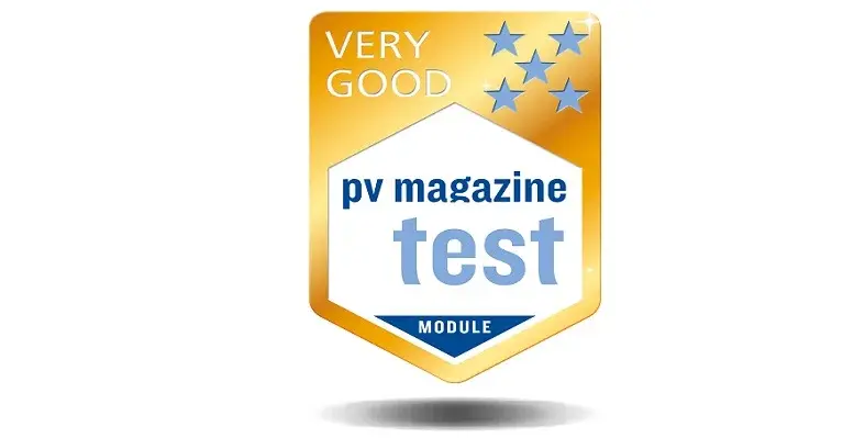 An image of the certificate indicating the module received a five-star, very good rating.