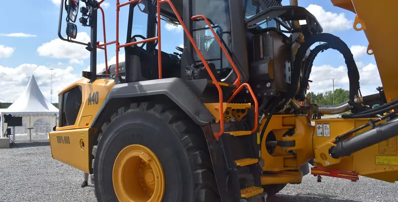 A behind the cab image of the new Volvo CE A40. 