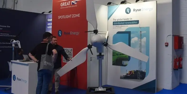 The Ryse Energy Stand at Africa Energy Forum with their micro turbine solution.