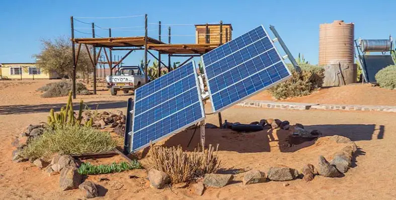 Solar panels in Africa.