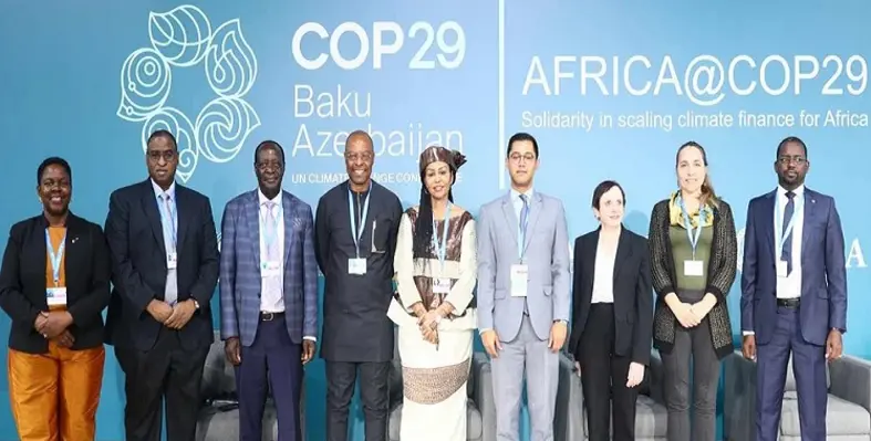 Key stakeholders for the launch posing for a picture at COP29.