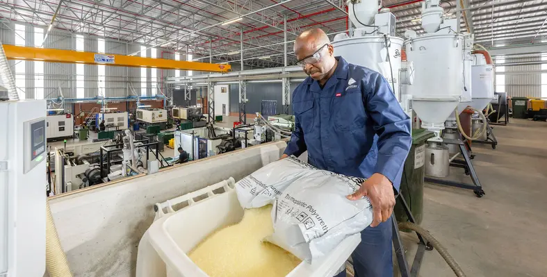A Multotec employee at work in the new facility