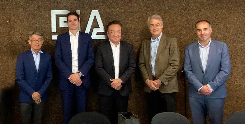 Senior executives from BIA Group and Sumitomo Corporation posing for a picture.