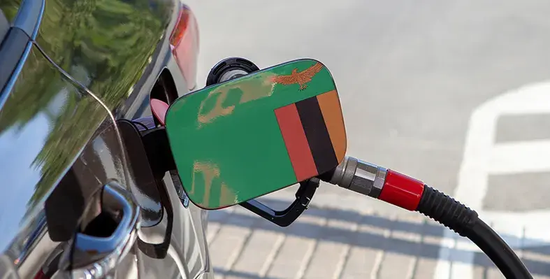 Zambia_flag_petrol_pump