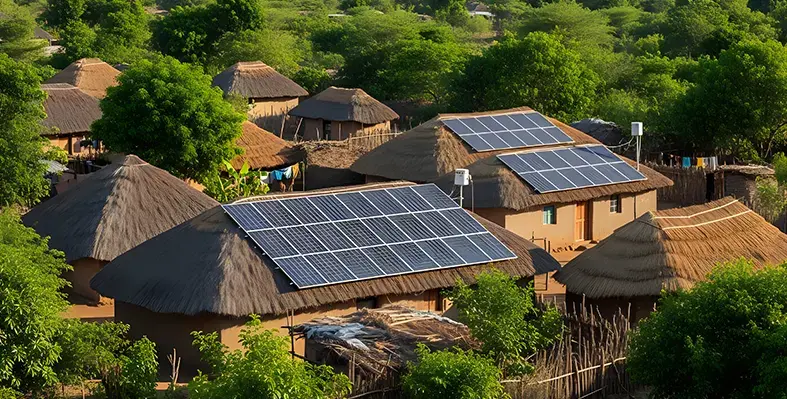 Africa-housing_rural_solar_panel_rooftops
