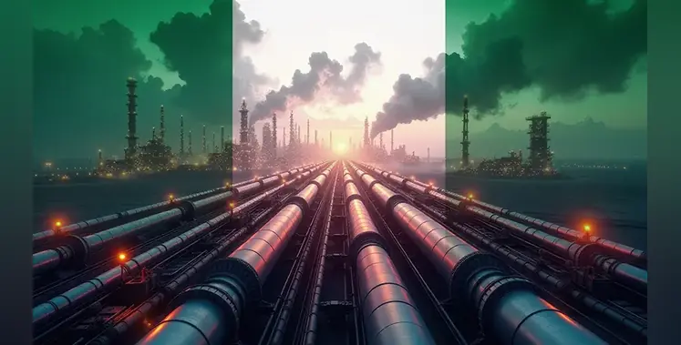 Oil-pipelines-leading-to-refinery-overlaid-with-Nigeria-flag