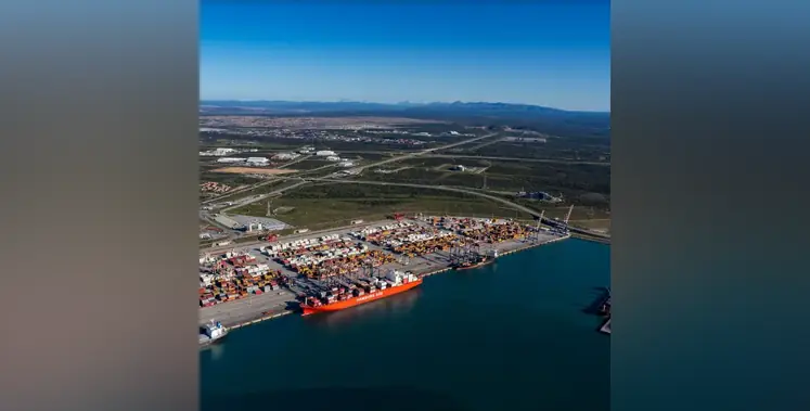 Aerial-view-Coega-industrial-port-ship-berthed