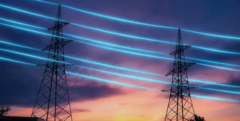 Blue_rays_passing_through_two_electricity_tower