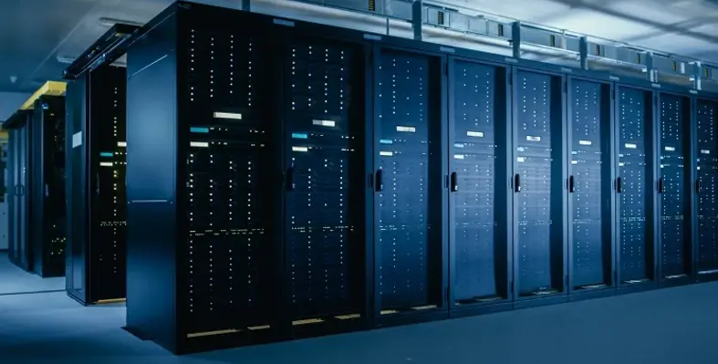 An image from inside a data centre. 