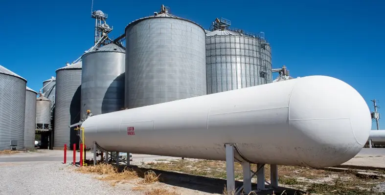 An industrial chemical plant. 