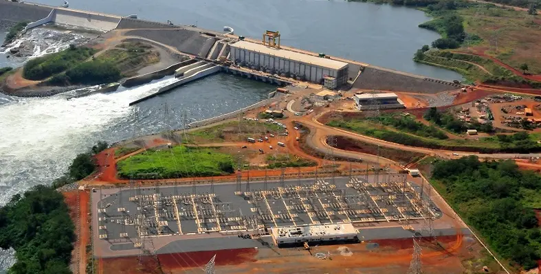 The hydropower plant operated by Bujagali Energy on the Nile River in Uganda. (Image source: Bujagali Energy) BII hydropower Bujagali Energy Nile River