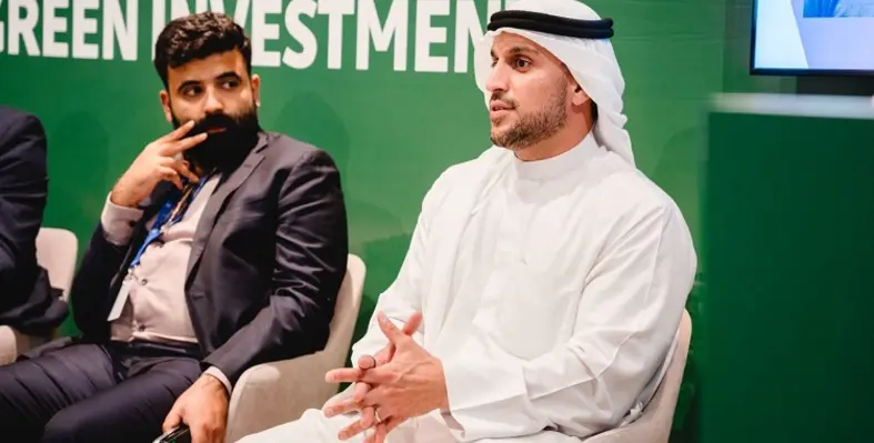  Mansoor Hamayun, CEO of Bboxx, and Ammar Shahib, head of investments and projects at EnerTech, speaking on a panel at COP28. 