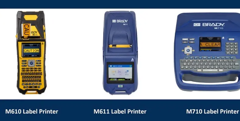 The M610, M611 and M710 are all designed for use on the road and in busy workplaces. (Image source: Brady) Brady portable printing range