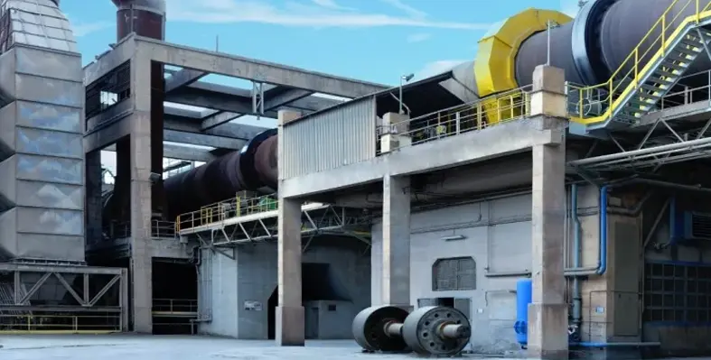 A concrete production facility.