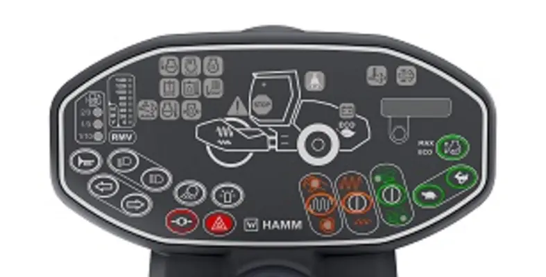 Hamm supports operators with a clearly designed, language-neutral display. (Image source: Hamm) HC Series Hamm