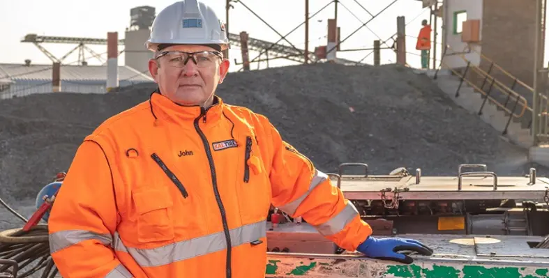 An image of Kal Tire's John Martin at a mining site.