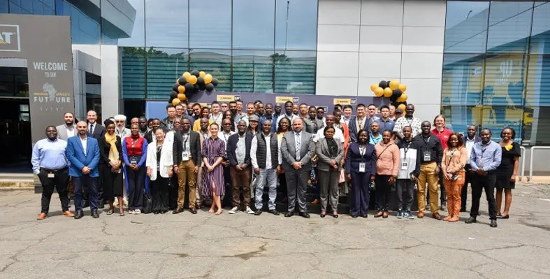 The Mantrac Kenya team posing for a picture together.