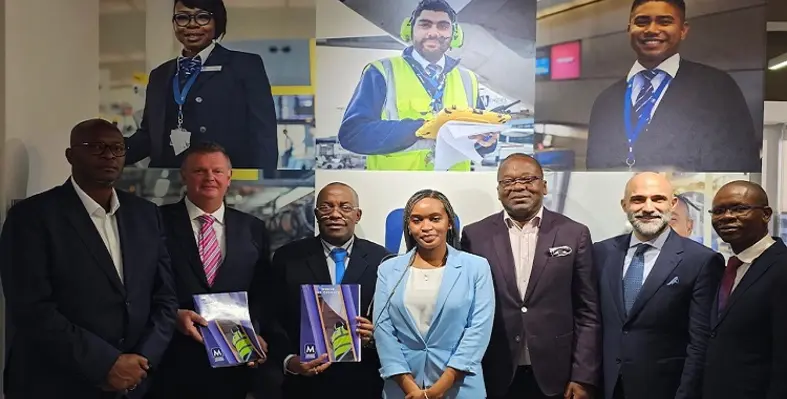 The signing of the new joint venture between Menzies Aviation and SGA-SA.