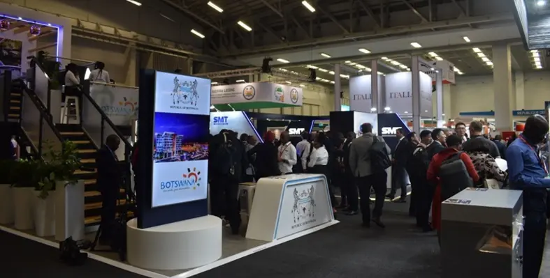The exhibition hall of Mining Indaba 2024.