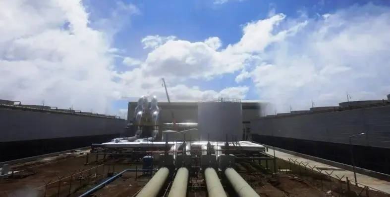 An image of the Olkaria I Kenya geothermal power plant. 