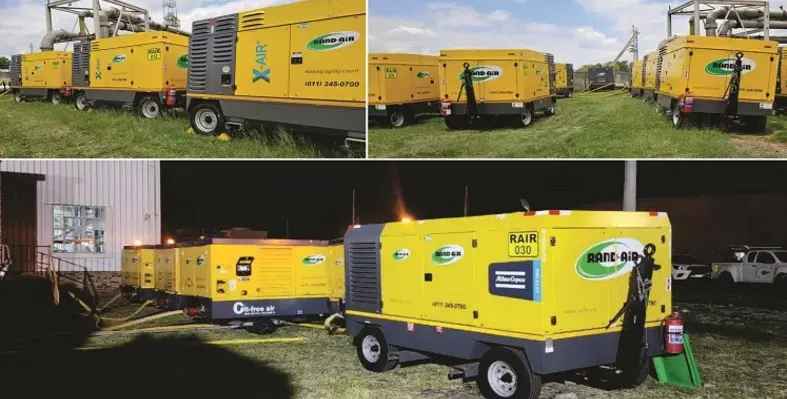 The rental air compressors provided by Rand Air. 