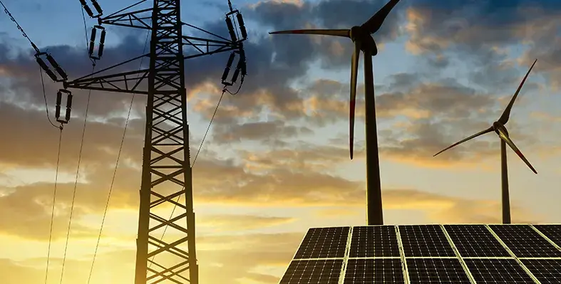 Solar_panels_with_wind_turbines_electricity_tower