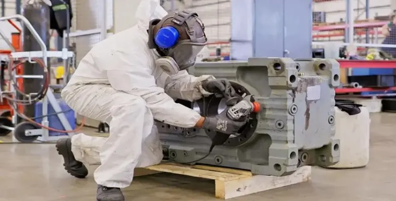 A man working on a drive technology solution. 