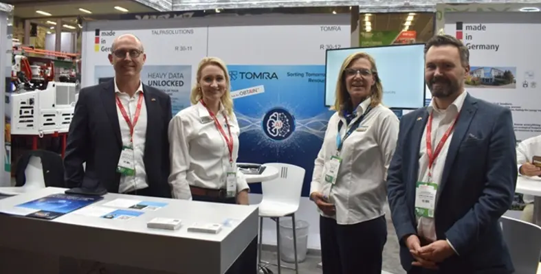 The TOMRA team manning the stand at Mining Indaba. (Image source: Alain Charles Publishing) TOMRA Second Image Mining Indaba