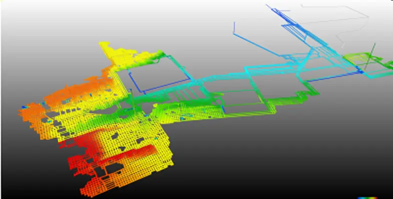 An interactive mine network model courtesy of BBE's VumA software. (Image source: BBE) VUMA model