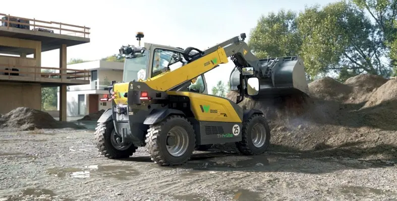 The TH412e is the first fully-electric operated telehandler by Wacker Neuson. (Image source: Wacker Neuson) Wacker Neuson telehandler