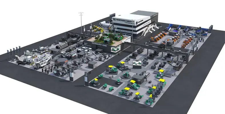 Wirtgen_Group's_booth_spread across_13,000 m²_at_bauma2025